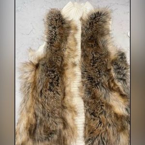 Sz S Michael Kors Sweater vest faux Fur Snap Vest